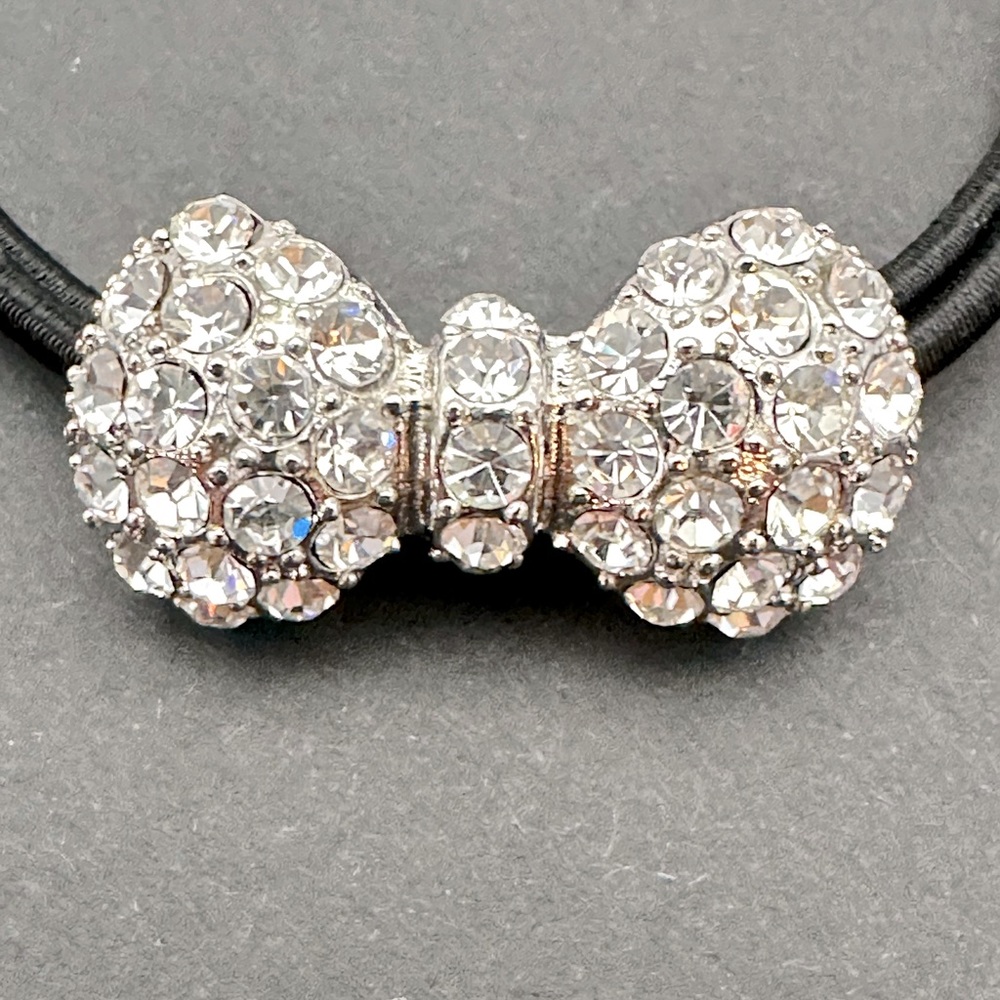 Crystal Bow Hair Tie Band NWOT - Picture 2 of 5